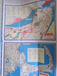 Gulf / Meropolitan Boston and cape cod, Tourgide Map and Boston street Map.
