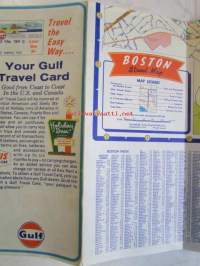 Gulf / Meropolitan Boston and cape cod, Tourgide Map and Boston street Map.