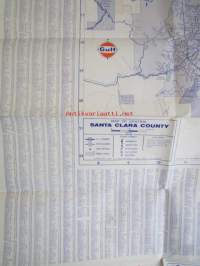 Gulf / Meropolitan San Jose Tourgide Map, also index to streets.
