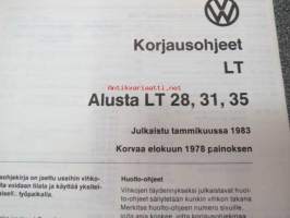 Volkswagen LT 28, 31, 35 Alusta, julkaistu tammikuussa 1983 -korjaamokirjasarjan osa