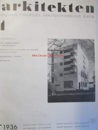 Arkitekten årgång XXXIII 1936 -sidottu vuosikerta