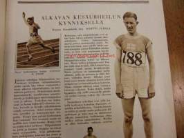 Kansan kuvalehti 1929 / 18. sis mm,Paavo Montonen;Kirje.Osaatteko laatia linnunpesän ?(pönttö).Martti Jukols;Alkavan kesäurheilun kynnyksellä.