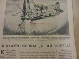 Suomen Kuvalehti 1919 / 18. 3.5.1919.sis mm,Kansikuva Helmi Lindelof.Kullanhuuhdonta jättiläiskoneilla.Lahden suojeluskunta.Porin sk,sivun juttu.