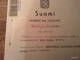 Patenttiasiakirja No:28384 v.1943 - menettelytapa kuorikirjeen valmistamiseksi