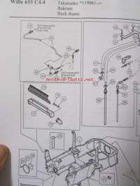 Wille 655c varaosaluettelo, reservdelskatalog, spare parts list, valmistenumerosta 119001 eteenpäin, tillverkningsnummer, production number