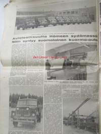 Koneviesti 1965 nr 19 -mm. Tälläinen on märkäilmakuivuri, Muovi ja salaojat, Järeän luoka traktoriperävaunu, Siirrettävä purkaussuppilo säästää aikaa,