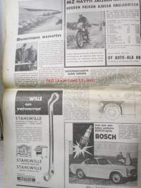 Koneviesti 1965 nr 21 -mm. Katkosilppuristo suurempi malli, Rautiainen voittamaton, Lisääkö nelipyöräveto vetovoimaa, Pyörä työvälineenä,