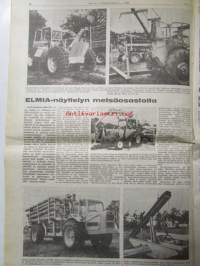 Koneviesti 1965 nr 14 -mm. Heinätyönäytökset Mäntän näyttelyssä, Uusi haponlisäyslaite, Turvakehyskysymys &quot;jumissa&quot;, Tietoa ja käytäntöä konemiehille,