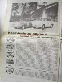 Koneviesti 1965 nr 6 Kannessa mainos:  Uudet Ford-traktorit ovat sitkeävetoisia ja edullisia. Konekonsulenttien jatkokoulutuspäivät Helsingissä 1-6.3.1965