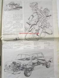 Koneviesti 1965 nr 6 Kannessa mainos:  Uudet Ford-traktorit ovat sitkeävetoisia ja edullisia. Konekonsulenttien jatkokoulutuspäivät Helsingissä 1-6.3.1965