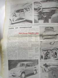 Koneviesti 1965 nr 6 Kannessa mainos:  Uudet Ford-traktorit ovat sitkeävetoisia ja edullisia. Konekonsulenttien jatkokoulutuspäivät Helsingissä 1-6.3.1965