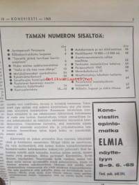 Koneviesti 1965 nr 10 -mm. Jyrsin paraati Veronassa, Rikkakasviruiskutus laajenee, Yhden miehen sadetusmenelmä, &quot;Italia ei ole maa vaan elämys&quot;, Puutavaran