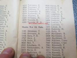 Suomen Muurarien Liiton jäsenluettelo vuodelta 1945 + osastojen toimitsijain osoitteet