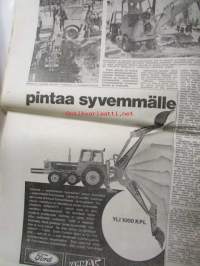 Koneviesti 1970 nr 10 -mm. Lehmät liukuhihnalla, Emakot häkeissä ja porsaat pattereissa, Kasvinsuojeluruiskun kunnostus, Silppurit tekniset tiedot ja kuvat,