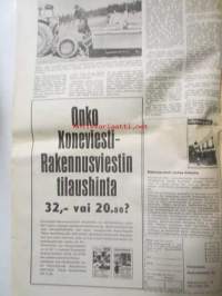 Koneviesti 1970 nr 1 -mm. Kotimaisen metsätraktoriteollisuuden uutuusvuodelle 1970, Kylvölannoituskoneet puntariin, Lisälämpöä kylmäilmakuivuriin,