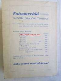 Taitomerkkisuoritukset - Suomen Hiihtoliiton luokitteluluettelo 1957