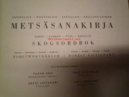 Metsäsanakirja suomi-ruotsi-saksa-englanti