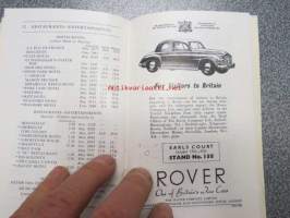 36th International Motor Exhibition, Earls Court, October 17th-27th, 1951 / London weekly diary of social Events -Lontoon kansainvälisen autonäyttelyn esittely ja