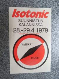 Isotonic suunnistus Kalannissa 1979 -tarra