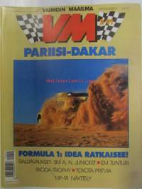 Vauhdin Maailma 1991 nr 2 -mm.Formula 1 tekniikkaa -90 ja uutta kautta odotellessa, Moto-Guzzi California III, Uudet Nissan Sunnyt, Wareliusten Argo-katti, Chevy