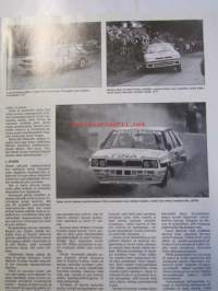 Vauhdin Maailma 1991 nr 4 -mm. formula 1 Phoenix, Ralli-SM Jyväshovin talviralli Länsirannikon ja Juniorit Alavudella, Ralli-MM Portugali, POrsche 944 Cap, Alfa