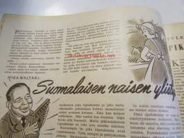 Suomen Kuvalehti 1952 nr 11, (pankin suurlahja osakkeenomistajilleen (Kansallis-Osake-Pankki jakaa Rauma-Repola Oy:n osakkeet laajoille piireille), Mika Waltari: