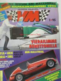 Vauhdin Maailma 1995 nr 1 -mm. Formula 1 vuosi 1994, Michael Schumacher miten voitin mestaruuden, Camel Trophy, opel Astra Sport, Rover turbo coupe, Ford-33 coupe,