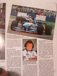 Vauhdin Maailma 1995 nr 8 Neste 1000 Lakes Rally virallinen ohjelma - official program (ei sisällä karttaa eikä kisaohjelmaa!) -mm. Formula 1 Ranskan ja