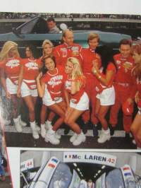 Vauhdin Maailma 1995 nr 8 Neste 1000 Lakes Rally virallinen ohjelma - official program (ei sisällä karttaa eikä kisaohjelmaa!) -mm. Formula 1 Ranskan ja