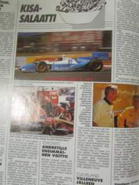 Vauhdin Maailma 1995 nr 8 Neste 1000 Lakes Rally virallinen ohjelma - official program (ei sisällä karttaa eikä kisaohjelmaa!) -mm. Formula 1 Ranskan ja