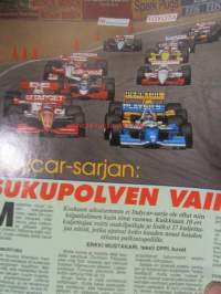 Vauhdin Maailma 1995 nr 10 -mm. Formula 1 Spa ja Monza GP:t, AMG C36, Berndt Scneiderin DTM Mersu, Formula K-MM Ranska, Gilles mestari INDYCAR, Rallicross-EM Ruotsi