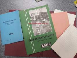 ASEA -taloon tulleen uuden työntekijän kansio, jossa asiaa mm. työturvallisuudesta
