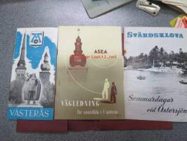 ASEA -taloon tulleen uuden työntekijän kansio, jossa asiaa mm. Västerås tehtaista, kaupungista, lomanviettomahdollisuuksista jne.