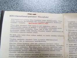 AK Autoklubi / SOS International -yhteinen turvapaketti helpottamaan automatkailua - Huom! Sisältää käyttämättömät SOS Shekit alkuperäisessä vihossaan