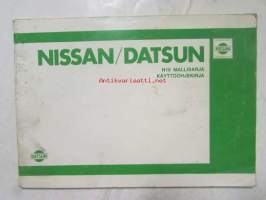 Datsun Nissan N10 mallisarja käyttöohjekirja