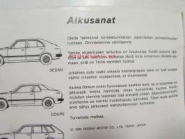 Datsun Nissan N10 mallisarja käyttöohjekirja