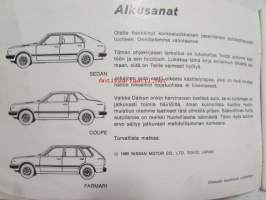 Datsun Nissan N10 mallisarja käyttöohjekirja