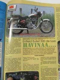 Vauhdin Maailma 1996 nr 2 -mm. Formula 1 maailman kuulumiset, Heavy Metal Bruce Kimmenin sikanopea malmikasa, Enfield Bullet 500 tehty siellä sun täällä, Aarno
