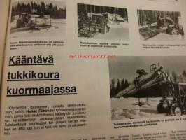 Koneviesti 1986 / 5 sis mm,.Ryhmäesittely;Pintalevittimet.Suursäkkien valmistuksessa ei saa olla heikkoa lenkkiä.Suursäkkinostimet,lavanostimet.Kääntävä