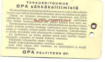 OPA Takaussitoumus 21.3.1940