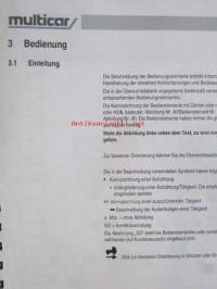 Multicar Spezialfahrzeug FUMO hydrostat, Euro IV, Bedienungs und Wartungsanleitung. Ausgabe 1.2-01.2009