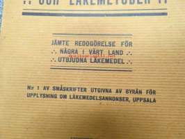 Bedräglika läkemedel och läkemetoder jämte redogörelse för några i vart land utbjudna läkemedel