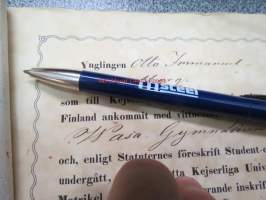 &quot;Ynglingen Otto Immanuel Appelberg som till Kejserliga Alexanders-Universitetet i Finland ankommit med vittnesbörd från Wasa Gymnasium...blifvit såsom Studerande