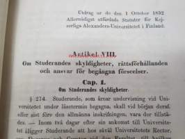 &quot;Ynglingen Otto Immanuel Appelberg som till Kejserliga Alexanders-Universitetet i Finland ankommit med vittnesbörd från Wasa Gymnasium...blifvit såsom Studerande