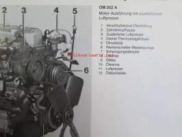 Mercedes-Benz Betriebsanleitung industriemotoren OM 314, 346, 346 h, 346 A, 352, 352 A/LA, 355, 355 A, 360, 360 h. Ausgabe H.