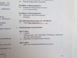 Mercedes-Benz Betriebsanleitung industriemotoren OM 314, 346, 346 h, 346 A, 352, 352 A/LA, 355, 355 A, 360, 360 h. Ausgabe H.