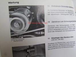 Mercedes-Benz Betriebsanleitung industriemotoren OM 314, 346, 346 h, 346 A, 352, 352 A/LA, 355, 355 A, 360, 360 h. Ausgabe H.