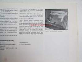 Mercedes-Benz Instructionsbog 1414, 1417 C, 1419 C, 1614, 1617 C, 1619 C, 2219 C. 4 erillistä voitelu- ja rasvauskaaviota-