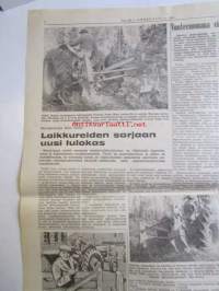 Koneviesti 1963 nr 20 -mm. Laikkureiden sarjaan uusi tuloskas, Vauhtia otteisiin, Sokerijuurikkaan korjuunäytös, Pikakäynti itäiseen naapuriin, Likaa siipiä ja