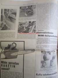 Koneviesti 1963 nr 21 -mm. Keskitettyä konetietoa USAsta, koneuutuuksia naapurimaasta, MM-kynnöt Kanadassa, Leikkuupuimureiden suurtuotantoa, Maatilan